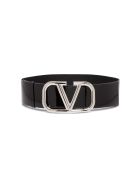 Valentino Garavani V Logo Patent Leather Belt Valentino Garavani V Logo Patent Leather Belt - Black