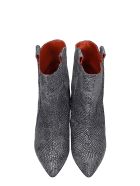 Bams High Heels Ankle Boots In Black Leather Bams High Heels Ankle Boots In Black Leather - black