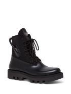 Givenchy Combat Ankle Boots In Neoprene And Satin Givenchy Combat Ankle Boots In Neoprene And Satin - Black