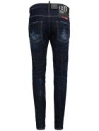 Dsquared2 Denim Jeans With Color Splash Detail Dsquared2 Denim Jeans With Color Splash Detail - Blu