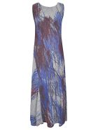 Y's Distressed Check Sleeveless Dress Y's Distressed Check Sleeveless Dress - Galles Blue