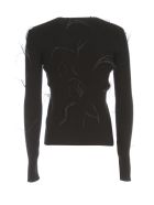 Marques'Almeida Light Weight Feather Crew Neck Jumper Marques'Almeida Light Weight Feather Crew Neck Jumper - Black