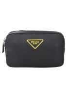 Prada Top Zip Buckled Shoulder Bag Prada Top Zip Buckled Shoulder Bag - Black/Yellow