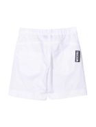 Moschino White Teen Bermuda With Multicolor Print Moschino White Teen Bermuda With Multicolor Print - Bianco