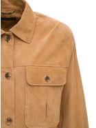 Alberta Ferretti Beige Suede Leather Jacket Alberta Ferretti Beige Suede Leather Jacket - Beige