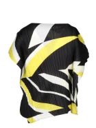 Pleats Please Issey Miyake Pleated Print Top Pleats Please Issey Miyake Pleated Print Top - Giallo Nero