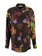 Off-White Printed Silk Shirt Off-White Printed Silk Shirt - brown