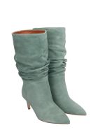 Paris Texas High Heels Ankle Boots In Green Suede Paris Texas High Heels Ankle Boots In Green Suede - green