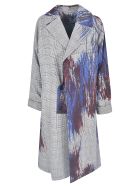 Y's Check Painted Coat Y's Check Painted Coat - Galles Blue