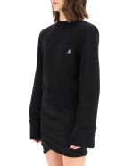 Kenna Sweatshirt With Shoulder Pads The Attico Kenna Sweatshirt With Shoulder Pads - Nero