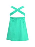 Little Marc Jacobs Green Dress For Girl With Logo Little Marc Jacobs Green Dress For Girl With Logo - Green