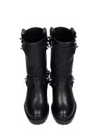 Christian Louboutin Bikita Lug Combat Boots In Black Leather Christian Louboutin Bikita Lug Combat Boots In Black Leather - black