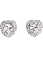 Alessandra Rich Faba Embellished Maxi-earrings Alessandra Rich Faba Embellished Maxi-earrings - silver