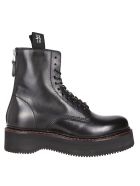Black Leather Combat Boots R13 Black Leather Combat Boots - Black