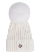 MONCLER WOOL HAT WITH POM-POM,11132280