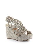 Paloma Barceló Munal Beige Raffia Wedge Sandal Paloma Barceló Munal Beige Raffia Wedge Sandal - Taupe