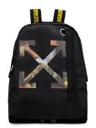 Off-White Logo Detail Nylon Backpack Off-White Logo Detail Nylon Backpack - black