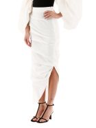 A.W.A.K.E. Mode Draped Midi Skirt A.W.A.K.E. Mode Draped Midi Skirt - WHITE (White)