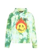 Palm Angels Cotton Hoodie With Embroidered Logo Patch Palm Angels Cotton Hoodie With Embroidered Logo Patch - green