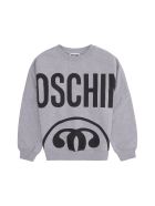 Moschino Logo Detail Cotton Sweatshirt Moschino Logo Detail Cotton Sweatshirt - grey