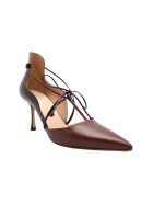 Francesco Russo Leather Pumps Francesco Russo Leather Pumps - Brown + Black