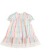 Gucci White Dress For Babygirl With Double Gg Gucci White Dress For Babygirl With Double Gg - White