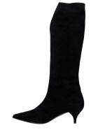 Alchimia Low Heels Boots In Black Suede Alchimia Low Heels Boots In Black Suede - black