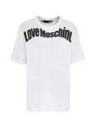 Love Moschino Logo Print Cotton T-shirt Love Moschino Logo Print Cotton T-shirt - White