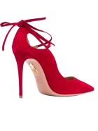 Aquazzura Red Suede Aria Pump 105 Aquazzura Red Suede Aria Pump 105 - RED
