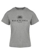 Woman Regular Fit Bb Logo Grey T-shirt Balenciaga Woman Regular Fit Bb Logo Grey T-shirt - Grigio