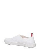 Thom Browne White Cotton Canvas Heritage Sneakers Thom Browne White Cotton Canvas Heritage Sneakers - White