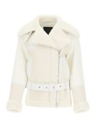 Mr & Mrs Italy Cotton Jacket With Nappa And Shearling Inserts Mr & Mrs Italy Cotton Jacket With Nappa And Shearling Inserts - OFF WHITE SAIL WHITE (White)