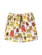 Stella McCartney White Bermuda Shorts Stella McCartney White Bermuda Shorts - WHITE/YELLOW
