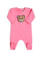 Moschino Fuchsia Babygrow For Babygirl With Teddy Bear Moschino Fuchsia Babygrow For Babygirl With Teddy Bear - Fuchsia
