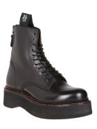 Black Leather Combat Boots R13 Black Leather Combat Boots - Black
