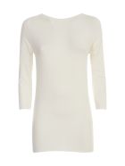 Stefano Mortari Viscose L/s Boat Neck Sweater Stefano Mortari Viscose L/s Boat Neck Sweater - Ivory