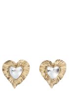 Saint Laurent 'heart' Earrings Saint Laurent 'heart' Earrings - Or Laiton Argent Ox