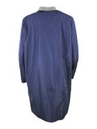 Fabiana Filippi Light Nylon Coat With Button Closure And Jewels On The Collar Fabiana Filippi Light Nylon Coat With Button Closure And Jewels On The Collar - Blu