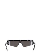 Balenciaga Ski Rect Sunglasses In Black Metal Alloy Balenciaga Ski Rect Sunglasses In Black Metal Alloy - black