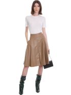 DROMe Skirt In Brown Leather DROMe Skirt In Brown Leather - brown