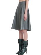 DROMe Skirt In Grey Leather DROMe Skirt In Grey Leather - grey