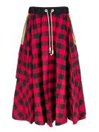 Palm Angels Skirt Check Palm Angels Skirt Check - Rosso e Bianco