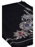 Alexander McQueen Treasure Skeleton Silk Scarf Alexander McQueen Treasure Skeleton Silk Scarf - black