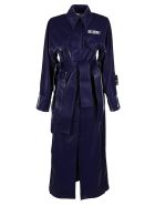 Off-White Navy Blue Trench Coat Off-White Navy Blue Trench Coat - Blu