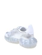 Jimmy Choo Diamond Sneakers In Silver Color Laminated Leather Jimmy Choo Diamond Sneakers In Silver Color Laminated Leather - Silver