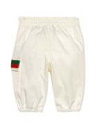 Gucci White Trousers With Logo Detail Gucci White Trousers With Logo Detail - Bianco
