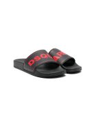 Dsquared2 Slippers With Print Dsquared2 Slippers With Print - Black