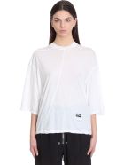 DRKSHDW Jumbo Top Topwear In White Cotton DRKSHDW Jumbo Top Topwear In White Cotton - white