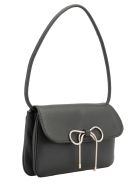 RED Valentino Pebbled Leather Shoulder Bag RED Valentino Pebbled Leather Shoulder Bag - Black