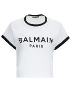 Balmain T-shirt With Logo Balmain T-shirt With Logo - White/black